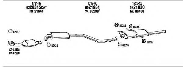 WALKER CI16018 Система випуску ОГ