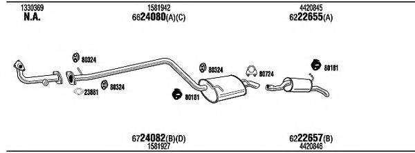 WALKER FOK16966AA Система випуску ОГ