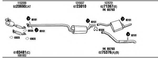 WALKER FOT15812 Система випуску ОГ