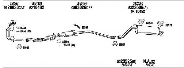 WALKER OPH09171BA Система випуску ОГ