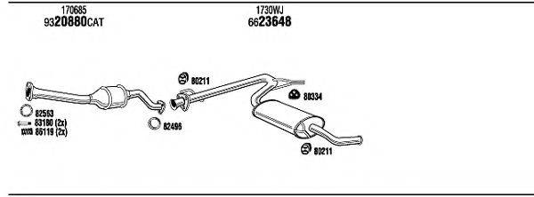 WALKER PEH16752 Система випуску ОГ