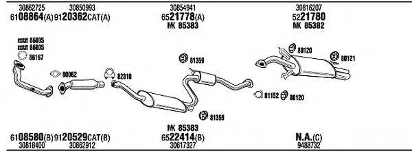 WALKER VOH05396AA Система випуску ОГ