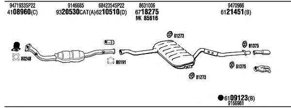 WALKER VOT02853B Система випуску ОГ