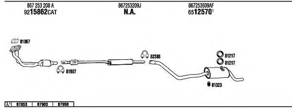 WALKER VW20060 Система випуску ОГ