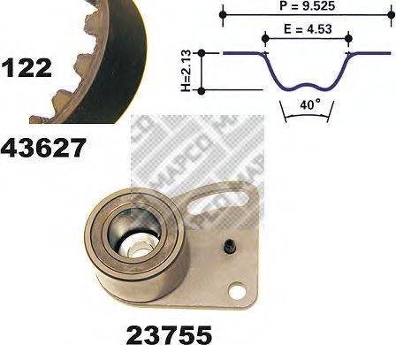 MAPCO 23627 Комплект ременя ГРМ