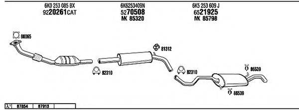 FONOS VW20542 Система випуску ОГ