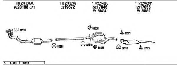 FONOS VW25068 Система випуску ОГ