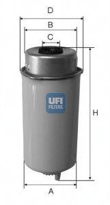 UFI 2445500 Паливний фільтр