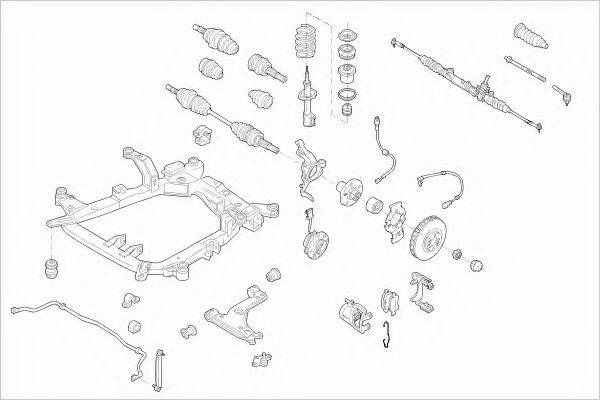 BOGE OPELZAFIRFB003 Рульове управління; Підвіска колеса