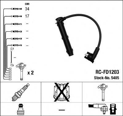 NGK 5405 Комплект дротів запалювання