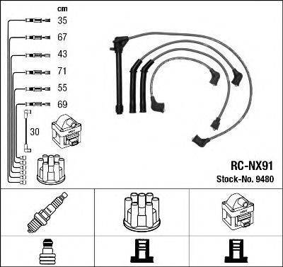 NGK 9480 Комплект дротів запалювання