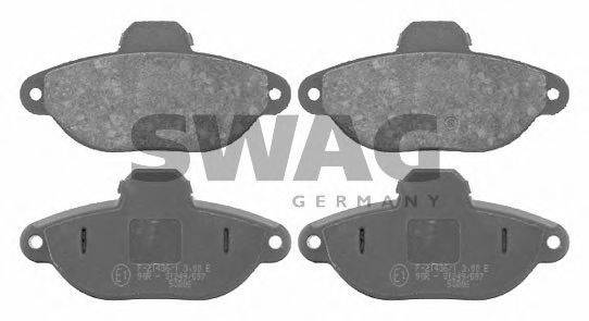 SWAG 70916092 Комплект гальмівних колодок, дискове гальмо