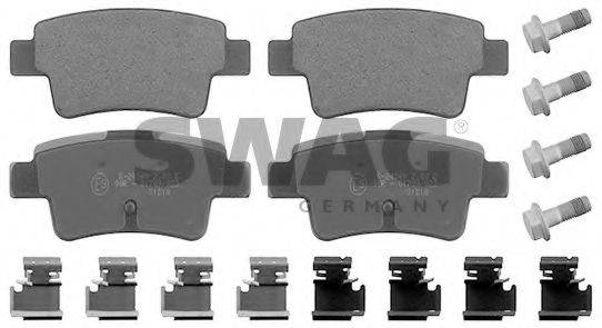 SWAG 70916880 Комплект гальмівних колодок, дискове гальмо