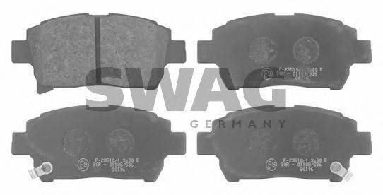 SWAG 81916725 Комплект гальмівних колодок, дискове гальмо