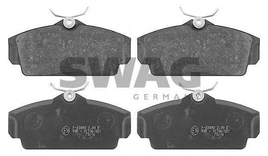 SWAG 82916388 Комплект гальмівних колодок, дискове гальмо