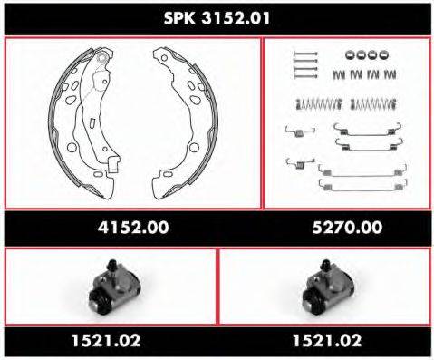 REMSA SPK315201 Комплект гальм, барабанний гальмівний механізм