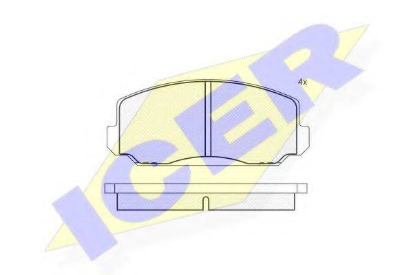 ICER 180229 Комплект гальмівних колодок, дискове гальмо