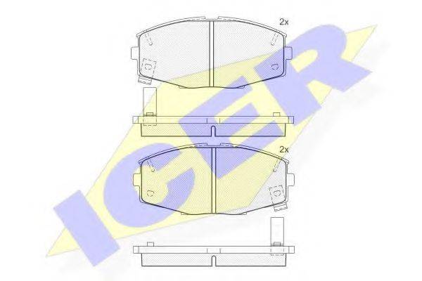 ICER 180617 Комплект гальмівних колодок, дискове гальмо