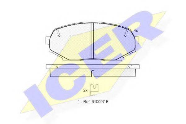 ICER 181099 Комплект гальмівних колодок, дискове гальмо