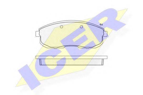 ICER 181100 Комплект гальмівних колодок, дискове гальмо
