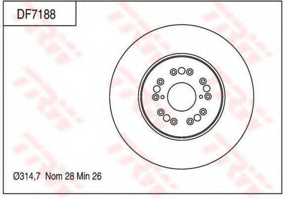 TRW DF7188 гальмівний диск