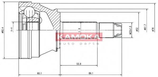 KAMOKA 6726 Шарнірний комплект, приводний вал