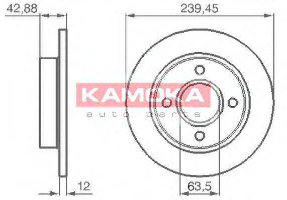 KAMOKA 1031690 гальмівний диск