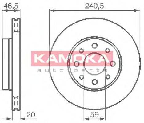 KAMOKA 1031776 гальмівний диск