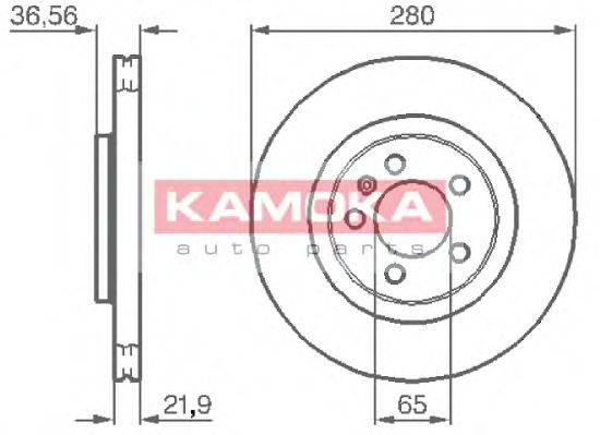 KAMOKA 1031856 гальмівний диск