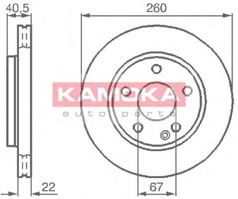 KAMOKA 1032070 гальмівний диск