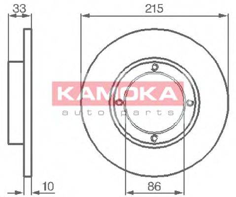 KAMOKA 1032196 гальмівний диск