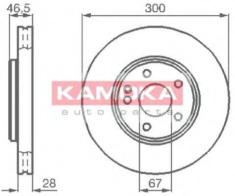 KAMOKA 1032272 гальмівний диск