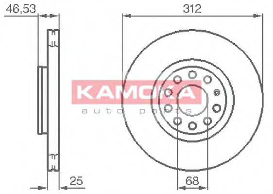 KAMOKA 1032312 гальмівний диск