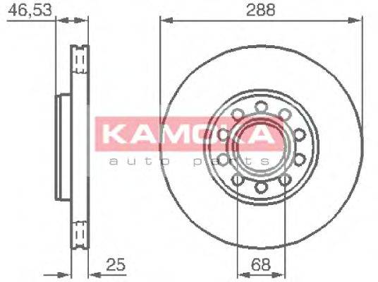 KAMOKA 1033354 гальмівний диск