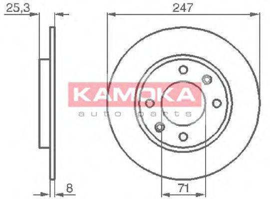 KAMOKA 103488 гальмівний диск