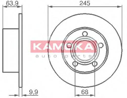 KAMOKA 103642 гальмівний диск