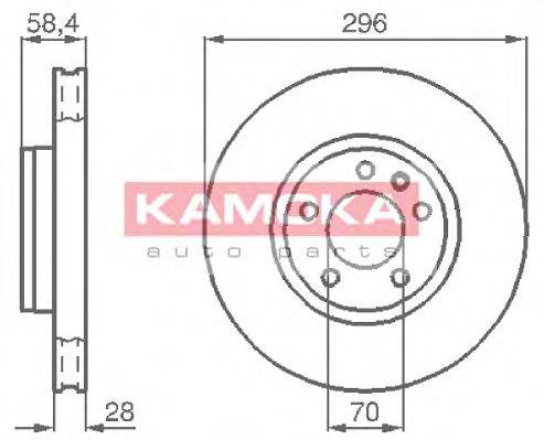 KAMOKA 103660 гальмівний диск