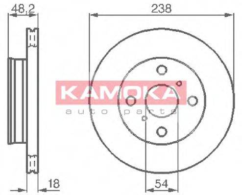 KAMOKA 103826 гальмівний диск