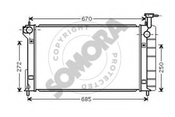 SOMORA 313540 Радіатор, охолодження двигуна