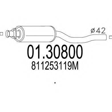 MTS 0130800 Передглушувач вихлопних газів