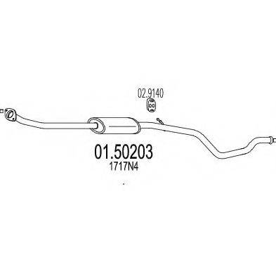 MTS 0150203 Середній глушник вихлопних газів