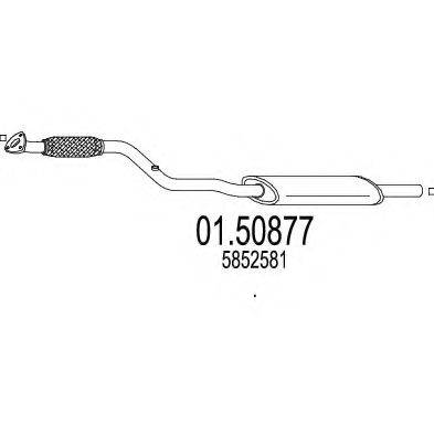 MTS 0150877 Середній глушник вихлопних газів