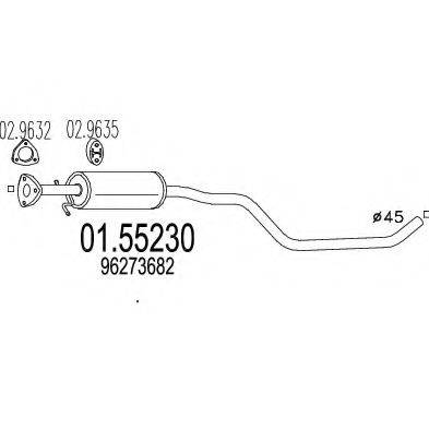MTS 0155230 Середній глушник вихлопних газів