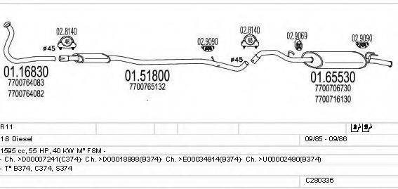 MTS C280336006314 Система випуску ОГ