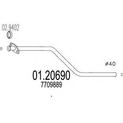 MTS 0120690 Труба вихлопного газу