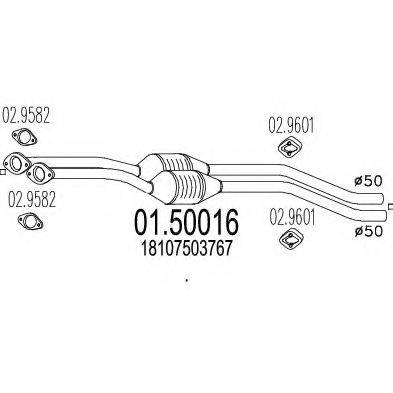 MTS 0150016 Середній глушник вихлопних газів