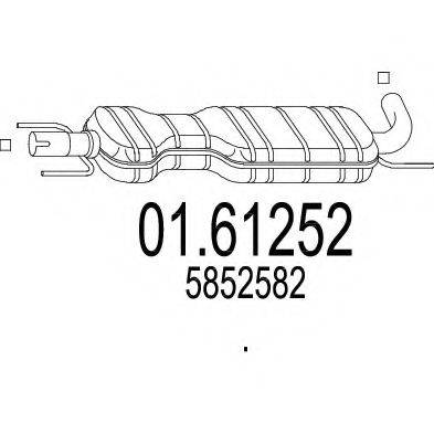 MTS 0161252 Глушник вихлопних газів кінцевий