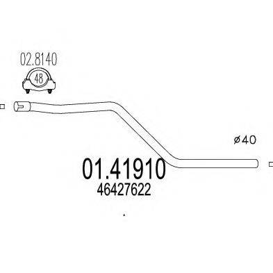 MTS 0141910 Труба вихлопного газу