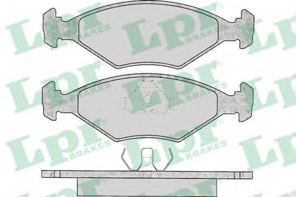 LPR 05P016 Комплект гальмівних колодок, дискове гальмо