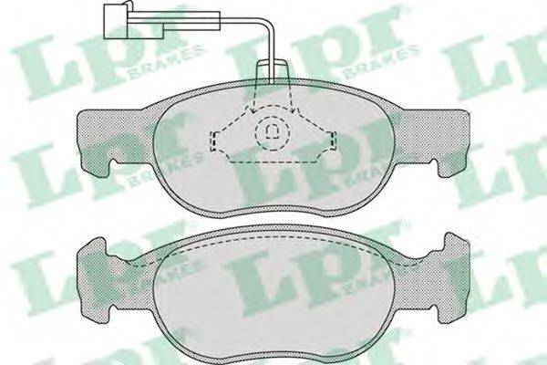 LPR 05P1075 Комплект гальмівних колодок, дискове гальмо